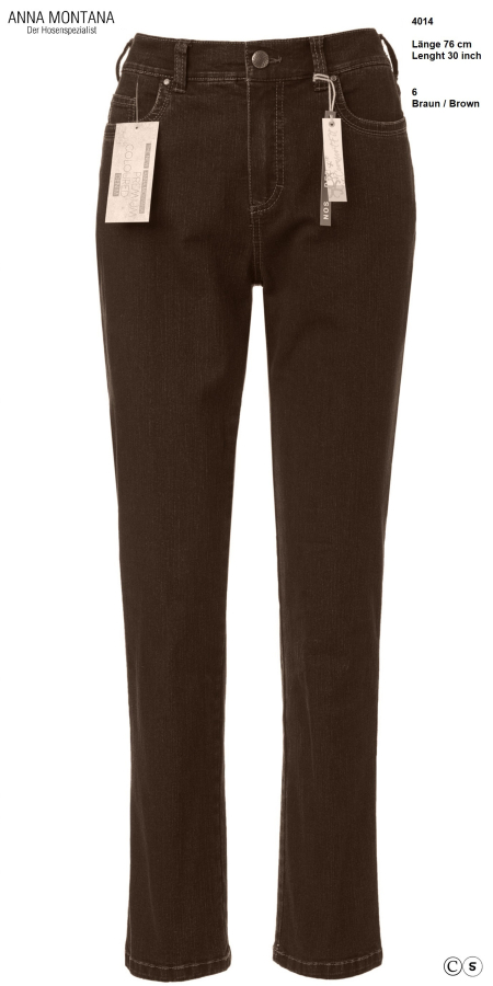 Dora 4014 Normal lange Hosen/Jeans / Organic Cotton / mit seitlichen Gummizug am Bund bis Größe 50 / ANNA MONTANA